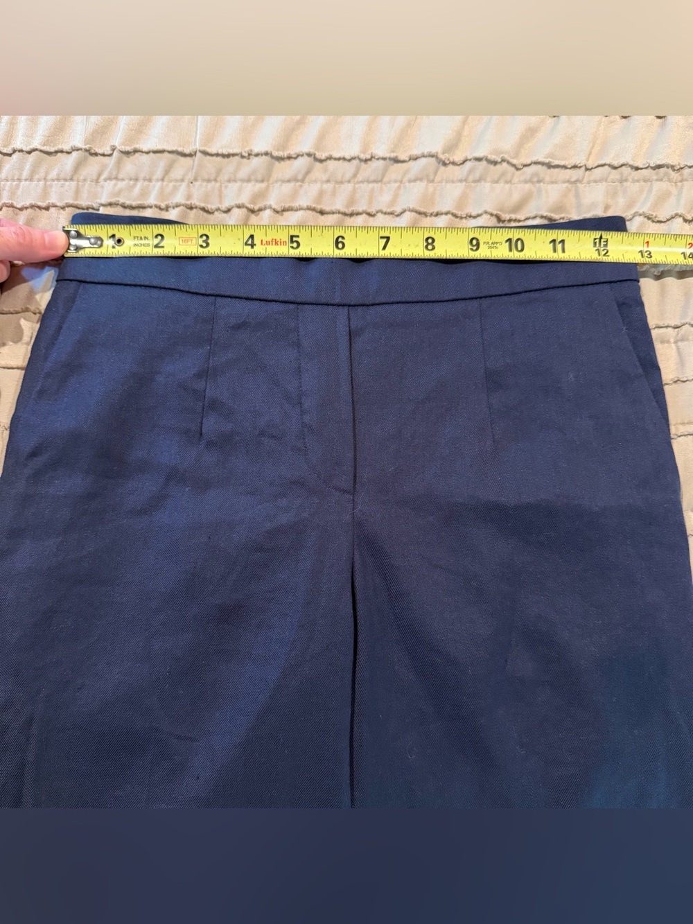 Aritzia Babaton Conan Pant Linen Blend Classic Navy Blue 0 Workwear Business - Picture 8 of 10